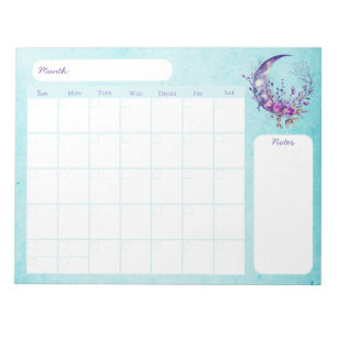Bloc-notes Calendrier de la lune violette - 40 pag