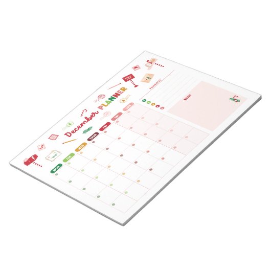 Bloc-notes Calendrier de Noël du planificateur de  (Incliné)