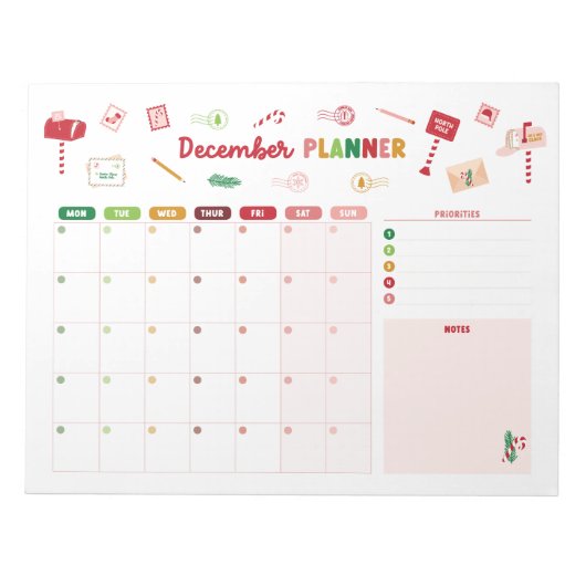 Bloc-notes Calendrier de Noël du planificateur de  (Devant)
