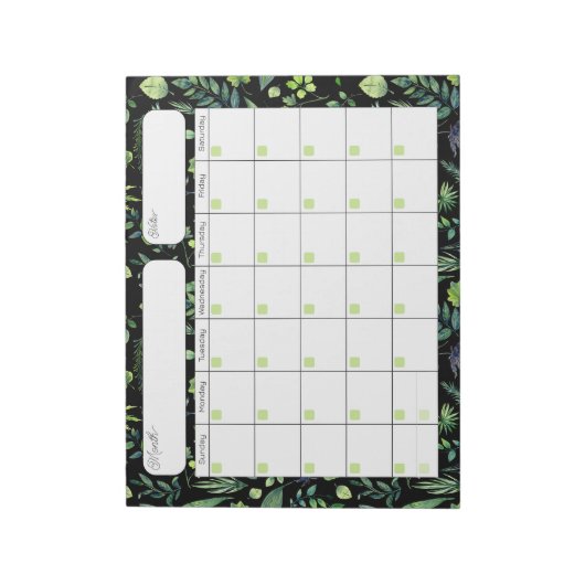 Bloc-notes Calendrier de remplissage (Tourné)
