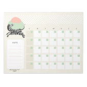 Bloc-notes Calendrier du bureau Zebra (Devant)