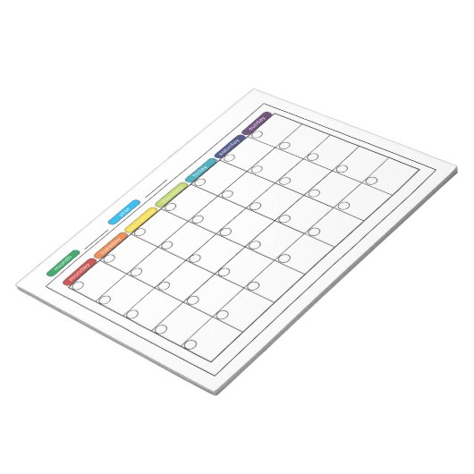Bloc-notes Calendrier mensuel (Incliné)