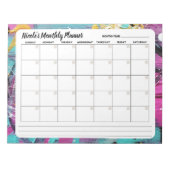 Bloc-notes Calendrier mensuel Abstrait (Devant)