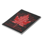 Bloc-notes Canada Hymne Souvenir Cadeaux Canada (Tourné)