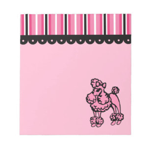 Bloc-notes Caniche Rose
