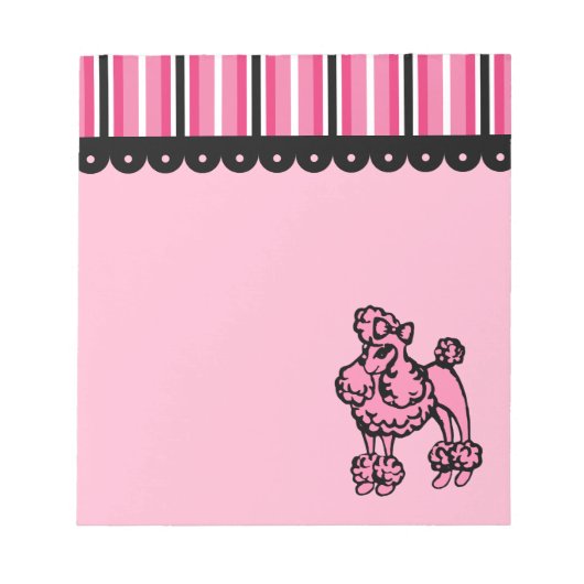 Bloc-notes Caniche Rose (Devant)