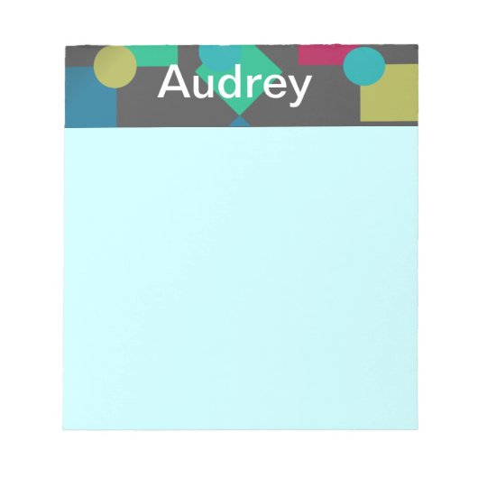 Bloc-notes Carrés et points Abstraits (Devant)