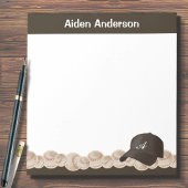 Bloc-notes Casquette de baseball de monogramme noi