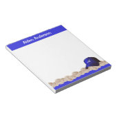 Bloc-notes Casquette de baseball Monogramme Bleu (Incliné)