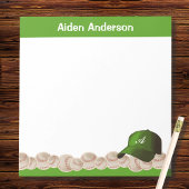 Bloc-notes Casquette de baseball Monogramme vert