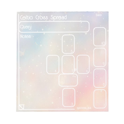 Bloc-notes Celtic Cross Tarot (moyen, pastel) (Devant)