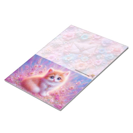 Bloc-notes Chat Floral (Incliné)