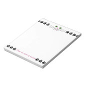 Bloc-notes Chat yeux et empreintes de pattes 5,5" (Tourné)