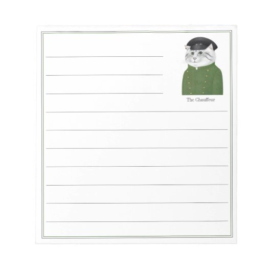 Bloc-notes CHAUFFEUR CAT 5.5x6 + lignes (Devant)