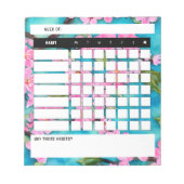 Bloc-notes Cherry Blossom Weekly Habit Tracker (Devant)