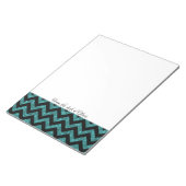 Bloc-notes Chevron Parties scintillant turquoise (Incliné)