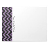 Bloc-notes Chevron Parties scintillant violet (Devant)
