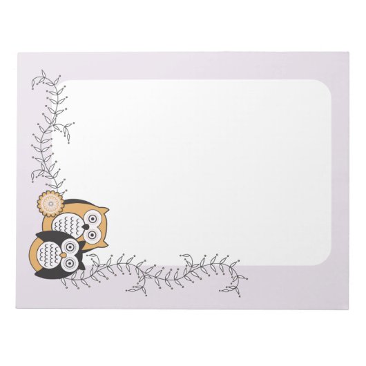 Bloc-notes Chouettes moderne (Devant)