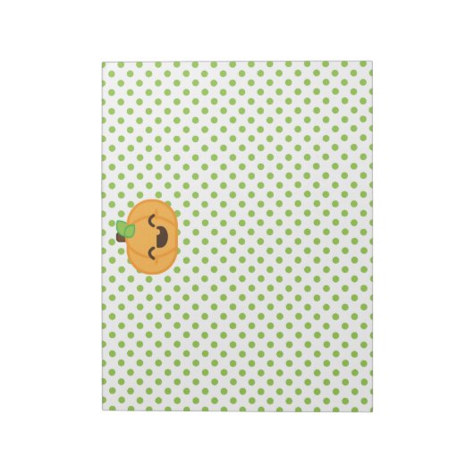 Bloc-notes Citrouille Kawaii Jack-o'-lantern (Tourné)
