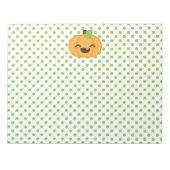 Bloc-notes Citrouille Kawaii Jack-o'-lantern (Devant)