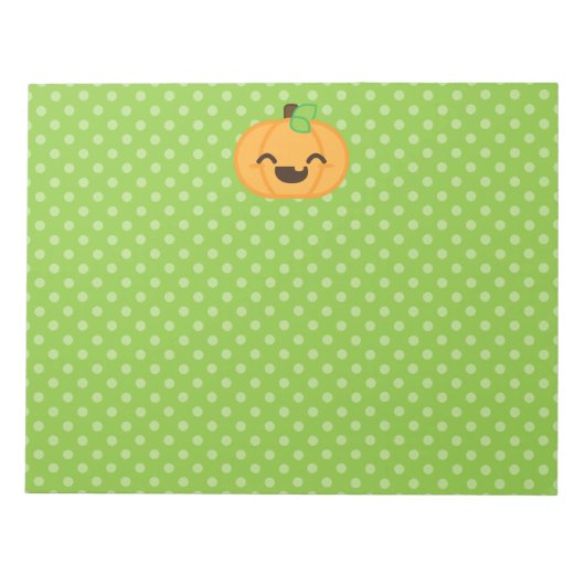 Bloc-notes Citrouille Kawaii Jack-o'-lantern (Devant)