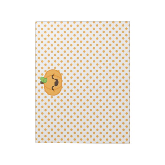 Bloc-notes Citrouille Kawaii Jack-o'-lantern (Tourné)