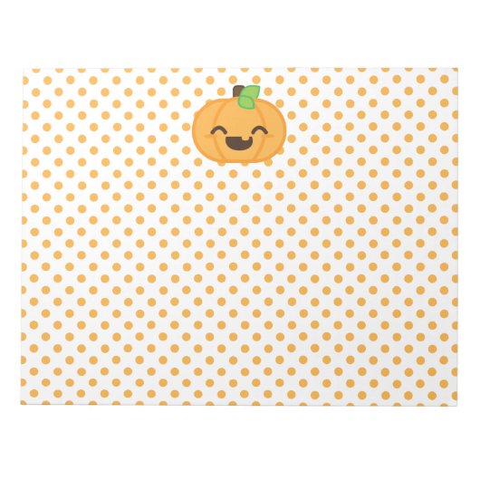 Bloc-notes Citrouille Kawaii Jack-o'-lantern (Devant)