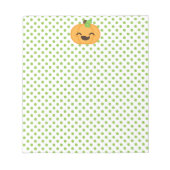 Bloc-notes Citrouille Kawaii Jack-o'-lantern (Devant)
