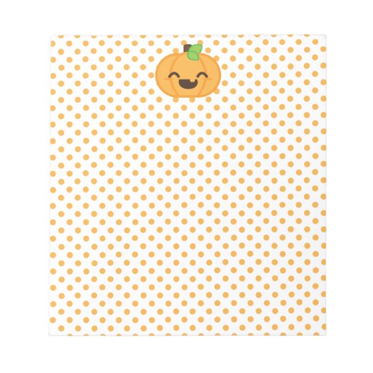 Bloc-notes Citrouille Kawaii Jack-o'-lantern (Devant)