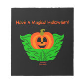 Bloc-notes Citrouille magique Halloween 14 cm x 15 (Devant)