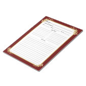 Bloc-notes Classeur de la recette de houille dorée (Incliné)