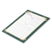 Bloc-notes Classeur Emerald Green Gold Foliage Rec (Incliné)