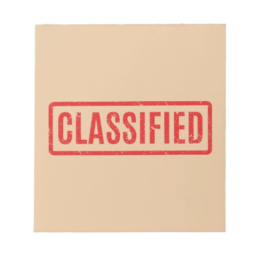 Bloc-notes classifié estampé (Devant)