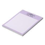 Bloc-notes classique violet doux couleur tendance (Tourné)