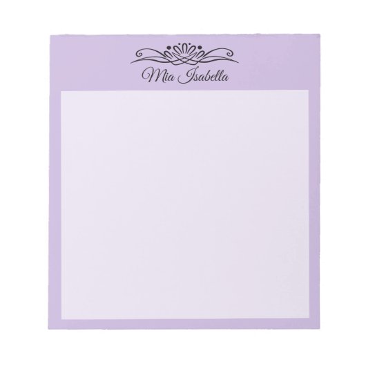 Bloc-notes classique violet doux couleur tendance (Devant)