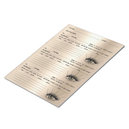 Bloc-notes client, Extension de la mémoire client (Incliné)