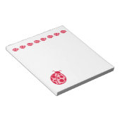 Bloc-notes coccinelle rose et rouge (Incliné)