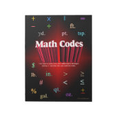 Bloc-notes Codes mathématiques (Tourné)