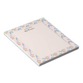 Bloc-notes Coeur arc-en-ciel rose pâle mignon Boho (Incliné)