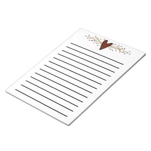 Bloc-notes Coeur Et Baies Pip (Incliné)