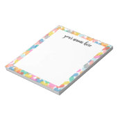 Bloc-notes Coeurs arc-en-ciel personnalisés (Tourné)
