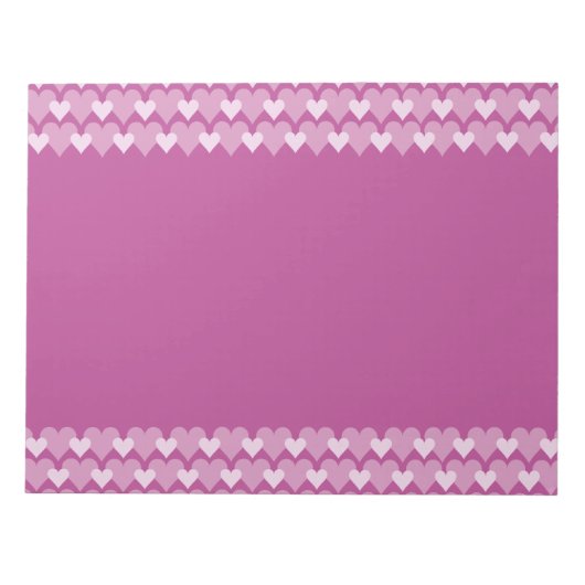 Bloc-notes Coeurs roses (Devant)