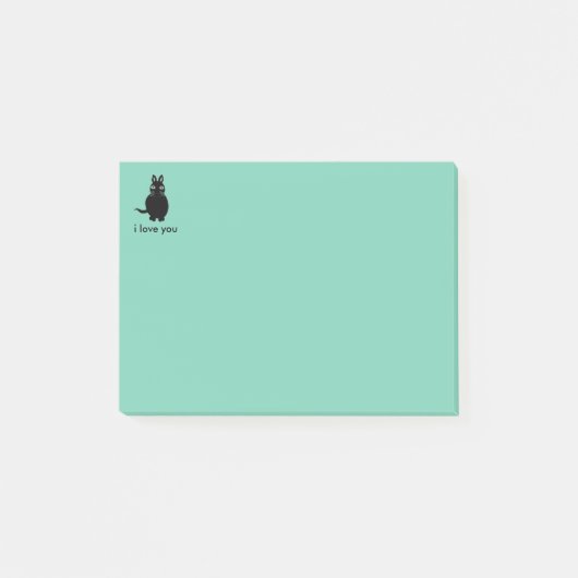 Bloc-notes collant de post-it de chat (Devant)