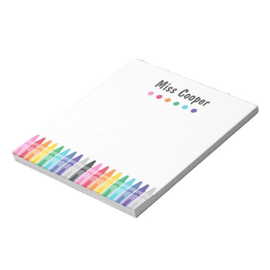 Bloc-notes coloré Appréciation de l'enseignant (Tourné)