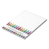 Bloc-notes coloré Crayon pour la reconnaissance de (Tourné)