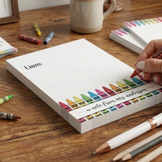 Bloc-notes coloré Crayon pour la reconnaissance de