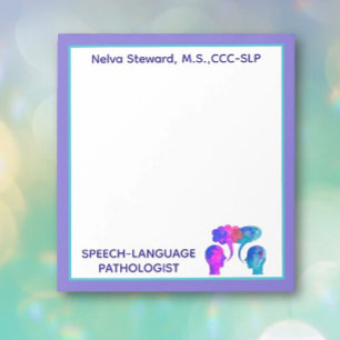 Bloc-notes coloré et amusant personnalisé SLP ! Bl