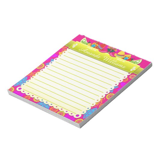 Bloc-notes coloré Fiesta mexicain (Tourné)