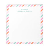 Bloc-notes coloré personnalisé mignon (Devant)
