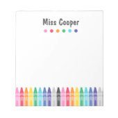Bloc-notes coloré pour remerciement des enseignant (Devant)